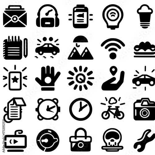 Various simple icon illustrations