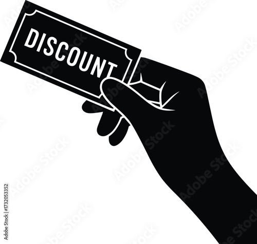 Hand holding a discount coupon offering savings