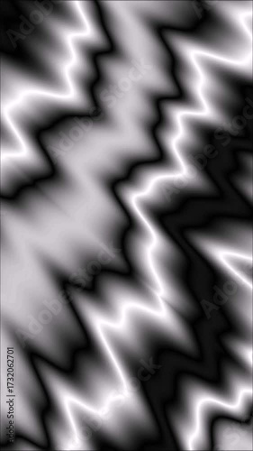 Shining zigzag flash lights monochrome video vertical banner