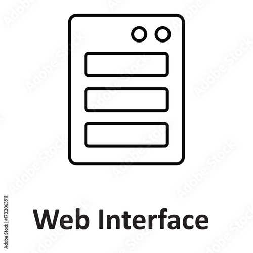Web interface Vector Icon which can easily modify or edit