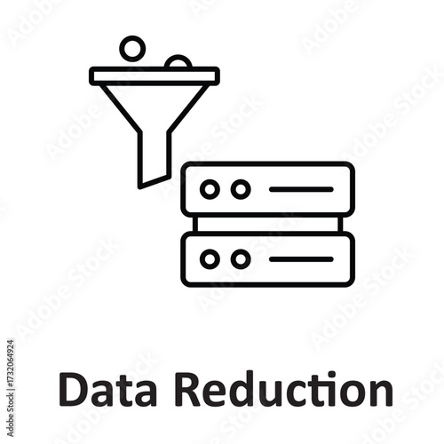 Data reduction  Vector Icon which can easily modify or edit
