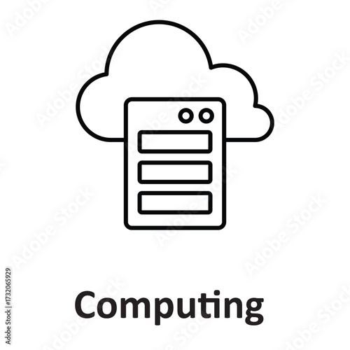 computing icon Vector Icon which can easily modify or edit