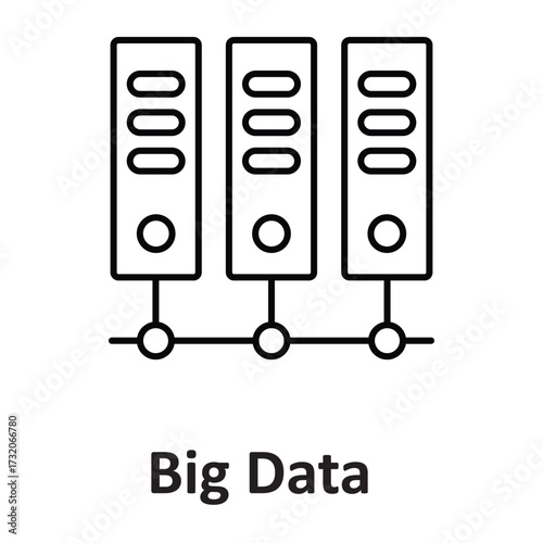 Big data Vector Icon which can easily modify or edit