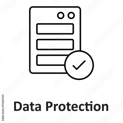 Data protection, Vector Icon which can easily modify or edit