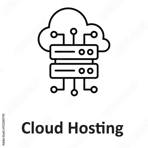 cloud hosting Vector Icon which can easily modify or edit