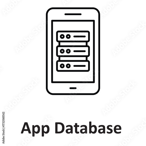 App database Vector Icon which can easily modify or edit