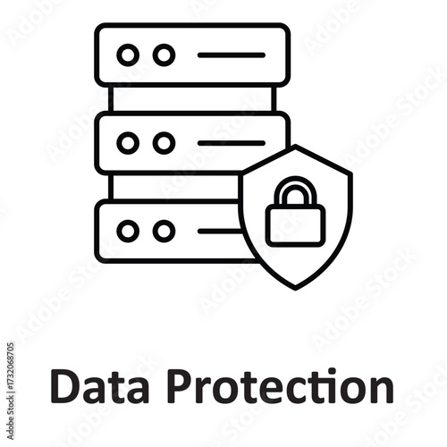 Data protection Vector Icon which can easily modify or edit