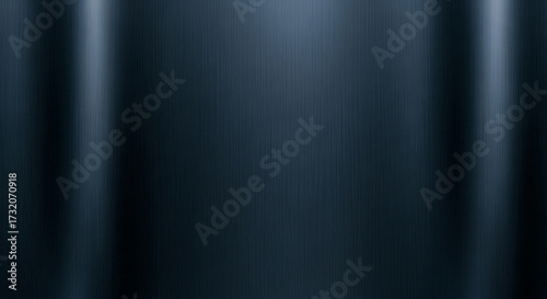 Dark Blue Brushed Metal Texture with Vertical Grain and Subtle Lighting