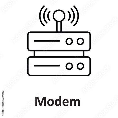 Modem Vector Icon which can easily modify or edit