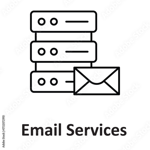 Email services Vector Icon which can easily modify or edit