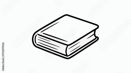 Simple book illustration for educational resources, school projects, and libraries showcasing knowledge, reading, and literary pursuits from a vector origin