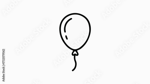 Playful balloon icon ready to elevate celebrations, parties, and festive designs with simple, joyful charm