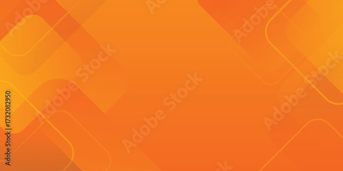 Orange background abstract style futuristic modern illustration banner design