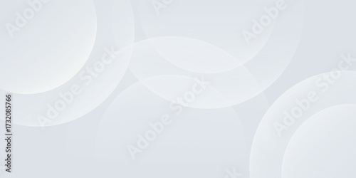 White abstract modern transparency circle presentation background