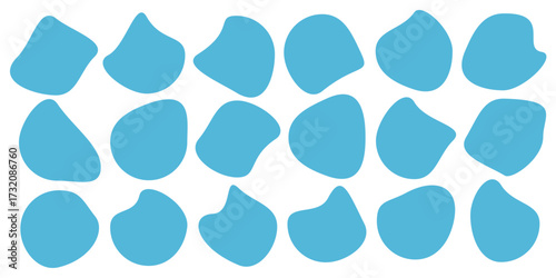Blobs icon. Rock black icons. Drops or stone silhouettes. Vector set of black blobs . Organic blob shapes collection