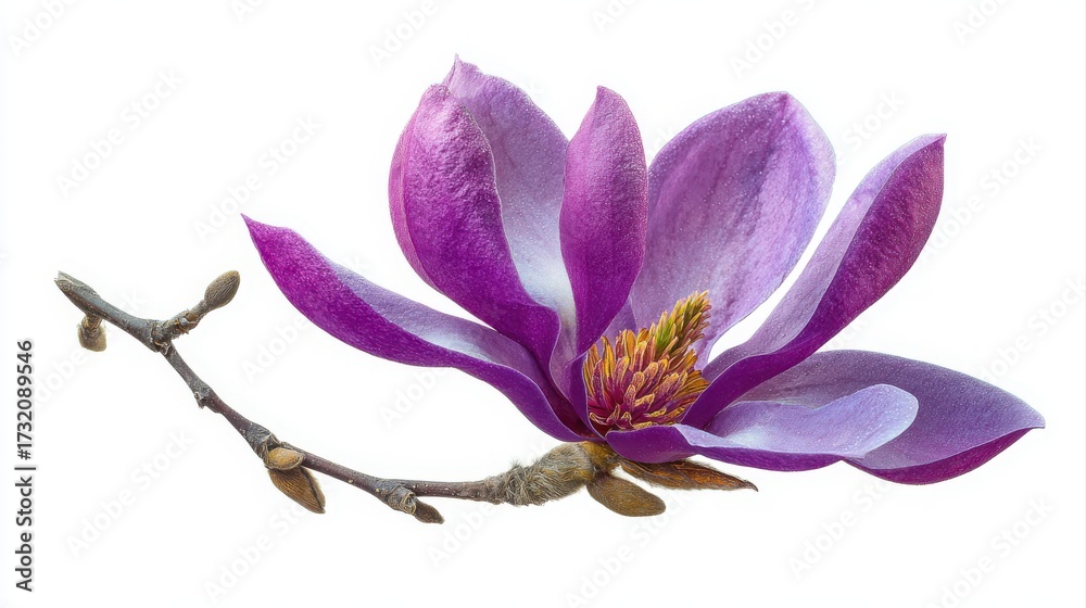 Obraz premium Purple magnolia flower, Magnolia felix isolated on white background, with clipping path