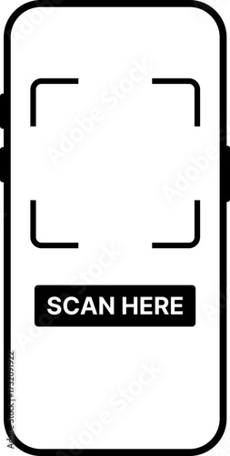 Black scan here frame