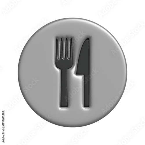 Restaurant Icon Representing Food and Dining Services