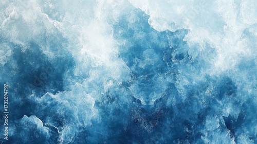 Abstract icy cloudscape, vast expanse, cold tones, possible background for technology