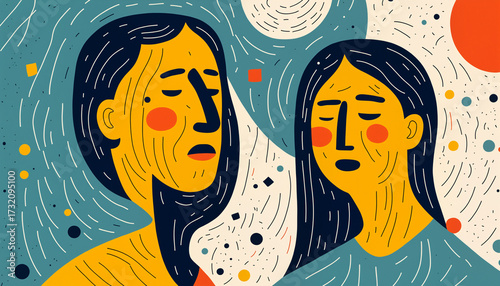 abstract illustration of tw...