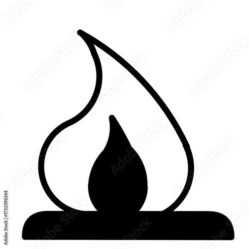 Campfire icon vector