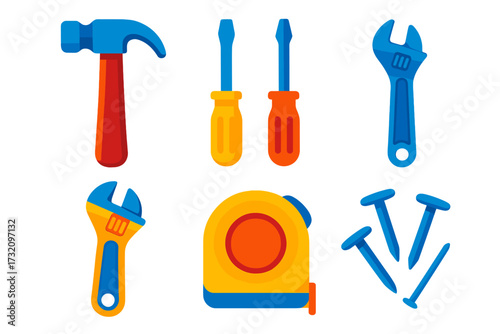 Assortment of common household and professional hand tools for various repair and building tasks