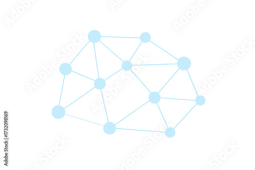 Abstract network connection background with glowing nodes and interconnected lines representing digital technology and global communication