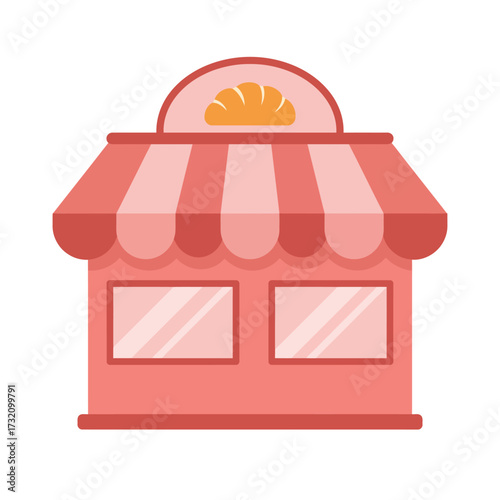 Flat Design Bakery Shop Window Icon
