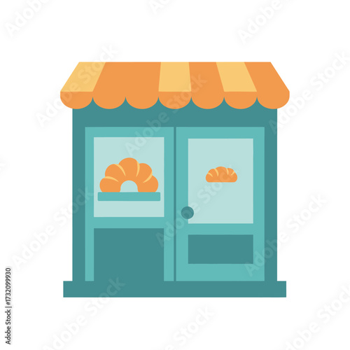 vector illustration of a shop window