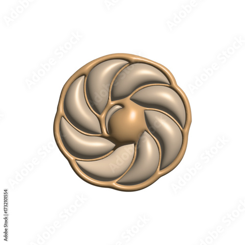 Decorative Abstract Art with Swirling Petal Design