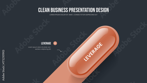 Company Performance 1 Element Infographic Presentation Template. Creative Report One Option Diagram Slide Layout. Corporate Launch Slideshow Design Vector Illustration.
