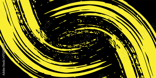 yellow black brush wrap car sticker pattern abstract banner sporty lines light blue black color combination grunge brush pattern.
