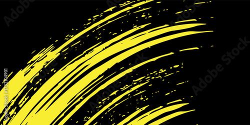 yellow black brush wrap car sticker pattern abstract banner sporty lines light blue black color combination grunge brush pattern, Eps 10, Vector Illustration.