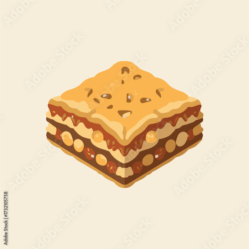 Delicious Baklava Dessert Illustration