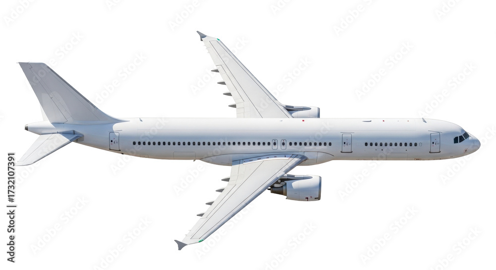Obraz premium Isolated passenger airplane commercial aviation aircraft air transport carrier flight airline