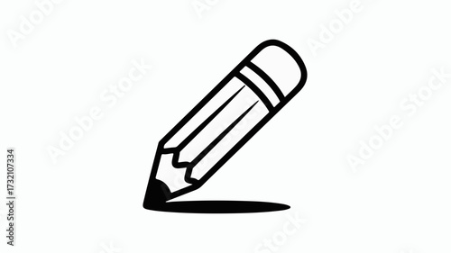 Simple pencil illustration perfect for education, writing, or creative projects, now in a modern, clean style for designers and educators everywhere