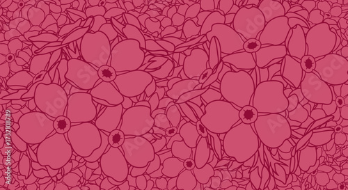 Monochromatic pink flower pattern
