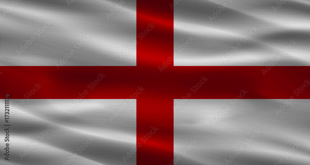Obraz premium England flag with fabric texture. Realistic flag of England waving