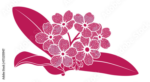 Stylized floral cluster