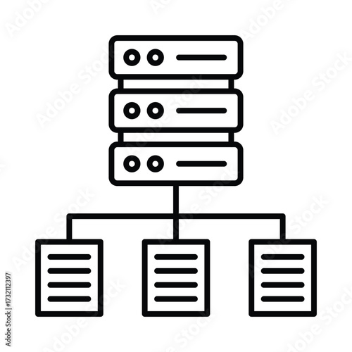 Data hierarchy Vector Icon which can easily modify or edit
