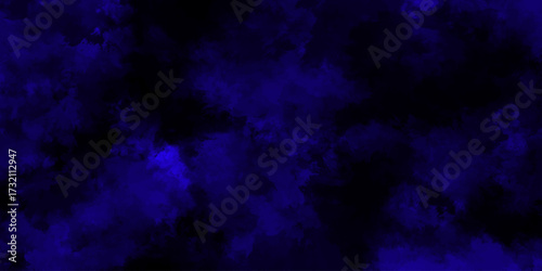 Abstract cloud texture smoky Blue and Black background. Misty fog overlay effects. Watercolor painting background. Haze background design.
