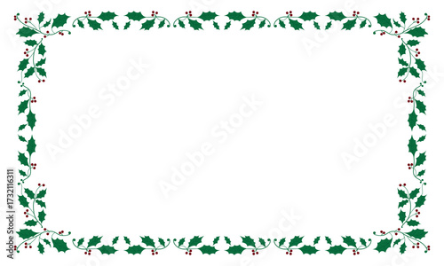 Christmas holy border. Invitation, banner, template, copy space.