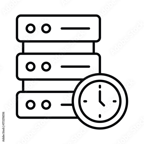 scheduled maintenance Vector Icon which can easily modify or edit