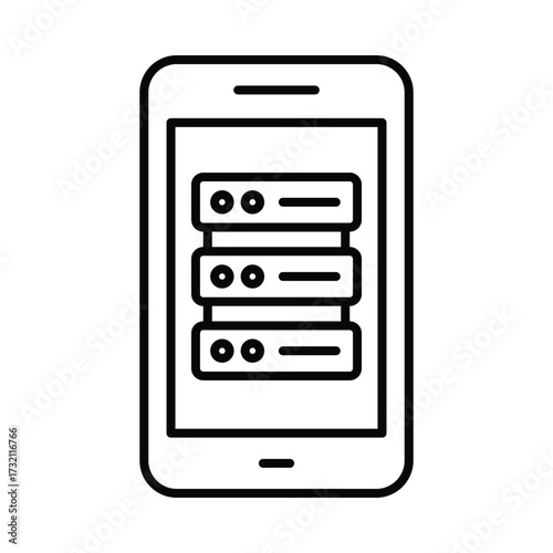 App database Vector Icon which can easily modify or edit