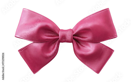 pink bow isolated on white background