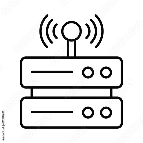 Modem Vector Icon which can easily modify or edit