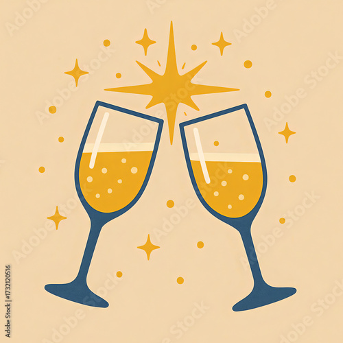 シャンパングラスで乾杯｜Champagne Glasses Cheers