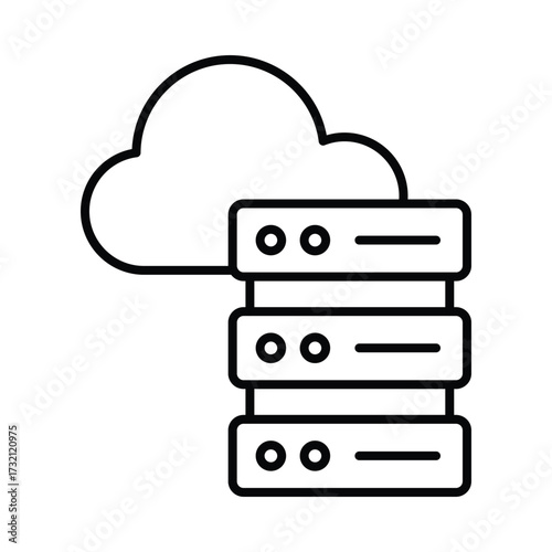 Cloud computing, Vector Icon which can easily modify or editCloud computing, Vector Icon which can easily modify or edit