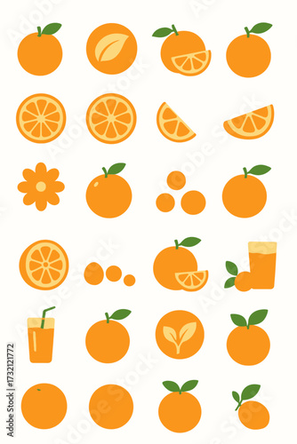 set of oranges