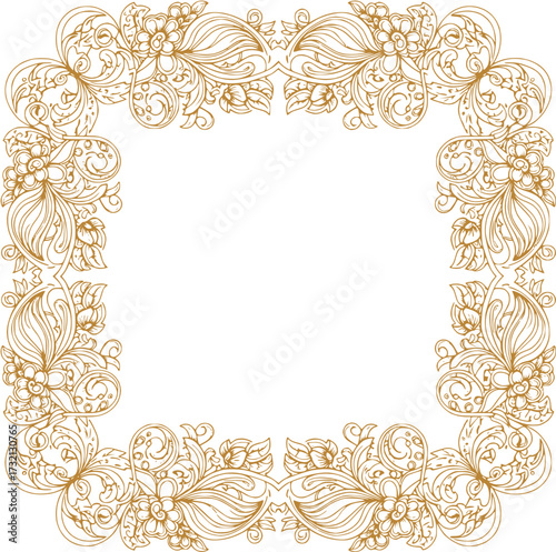 Elaborate Floral Frame Design